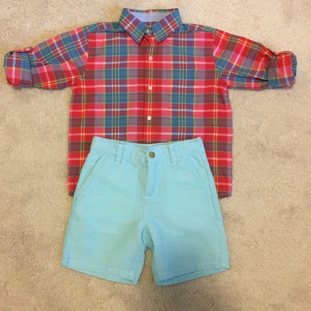 Janie & Jack Boys Shorts and Shirt Outfit